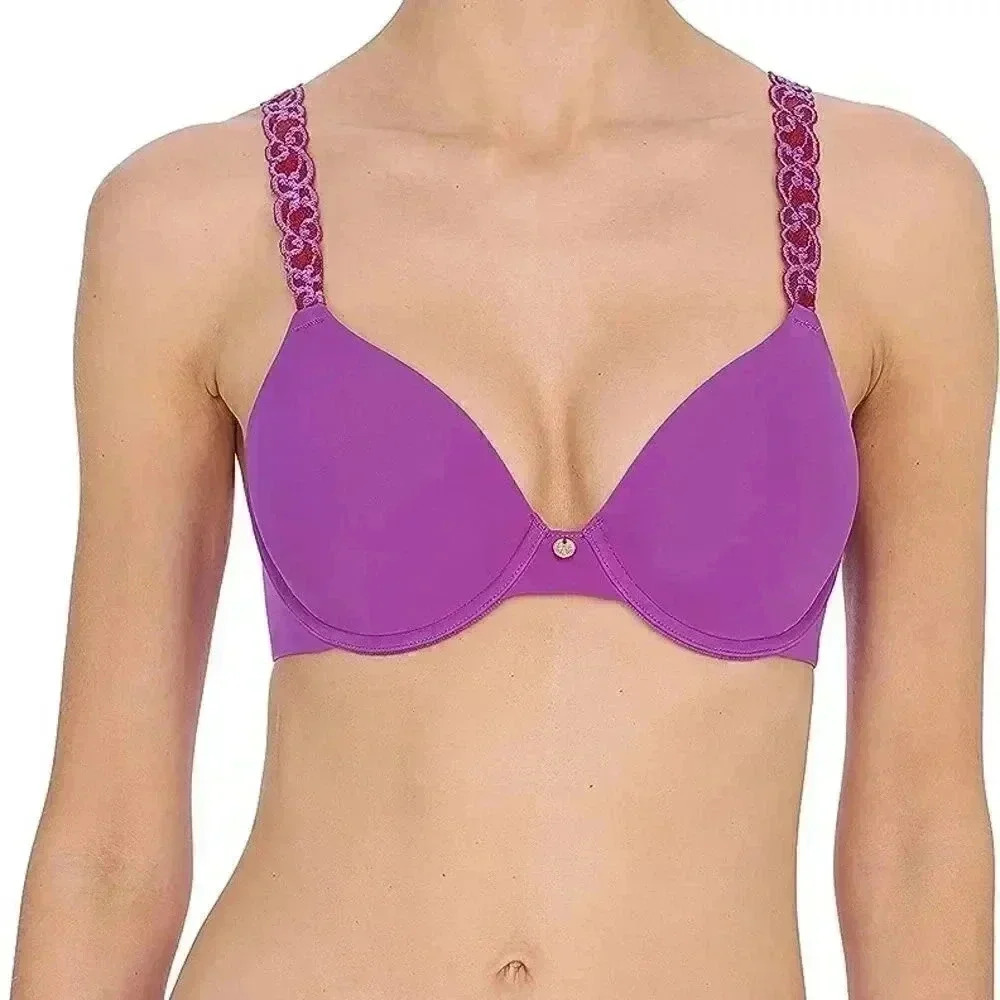NWT Natori Womens Pure Luxe Custom Coverage Contour Bra 32DD